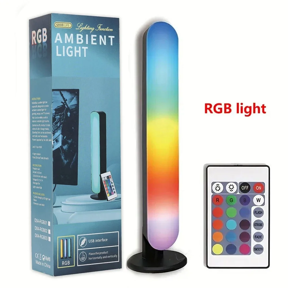 RGB Pickup Light Music Rhythm Lights Upgraded USB Rechargeable Model Christmas Decoration Desktop RG