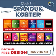 Banner Spanduk Konter Murah/ Aksesoris Konter ONEKLIK.1