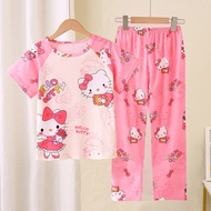 [Ship from Manila] Bulk Cartoon-inspired Teen's Short Sleeve Pajamas Boy's or Girl's Round-Neck Pom 