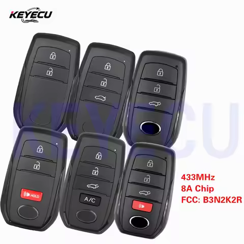 KEYECU Remote Key Fob for Toyota Land Cruiser 2022 2023 2024 433MHz 8A Chip P4 BA FCC:B3N2K2R PN:899
