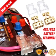 4GA/8GA Gauge Gold Car Battery Terminal Wire Clip with Cover Protector Car Performance Accessories K