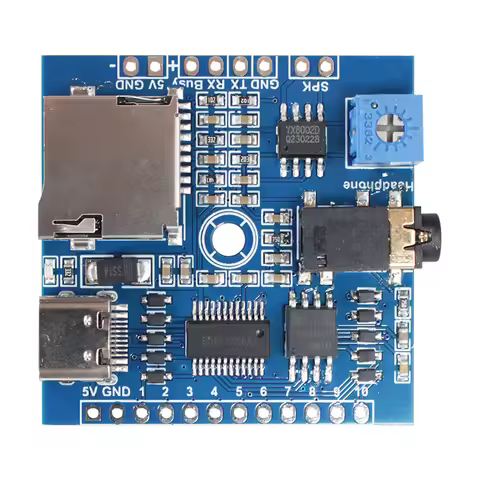 10 Buttons Triggered MP3 Module 5V Serial MP3 Player Sound Module 10 Trigger Programmable Voice Play