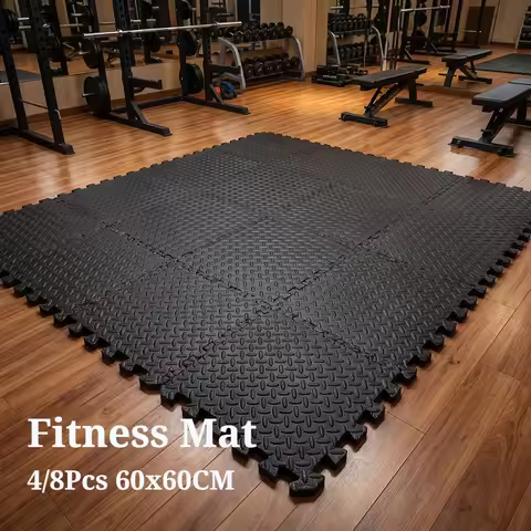 60x60x1CM Dark Color Foam Fitness Non Slip Yoga Mat 4/8Pcs Sports Fitness Mat EVA Foam Interlocking 