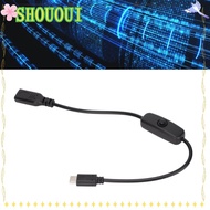 SHOUOUI Type C Male to Female, with ON/ Switch 30cm/11.8inch Power Extension Cord, Durable USB Exten