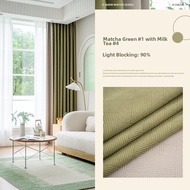 Splice Color Beige and Clove-Colored Curtain Light Blocking