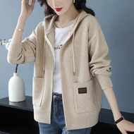 Women's 2024 Hooded Sweater Jacket - Trendy Fall Knitwear
