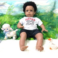 Reborn doll Simulation Baby maggi Black doll Silicone doll Toy reborn doll
