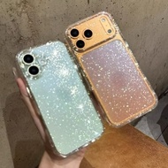 Transparent Pink Fashion Glitter Phone Case,Apple iPhone 17ProMax Air 11 16 15 14 13 12 Pro Max Plus