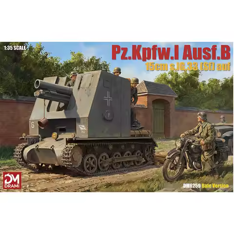 DRAMI DM6259 1/35 15cm s.IG.33 (Sf) auf Pz.Kpfw.I Ausf.B Assembly Model Kit