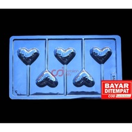 CJ Chocolate Mold Chocolate Love Lollipop Plastic