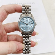 Ibso Epinuo Watch Log Pink Diamond-Embedded Ice Blue Steel Belt Minimalist Fashion Brand-Name Authen