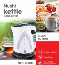 NUSHI CORDLESS ELECTRIC KETTLE WITH 2.0 LITER LARGER CAPACITY ( 1 YEAR LOCAL WARRANTY )