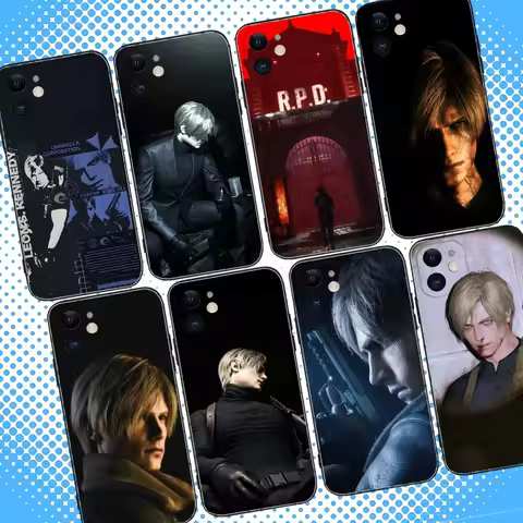 Leon Resident Evil 4 Remake Phone Case For iPhone 16,15,14,13,12,11,Pro,Max,Plus,X,XS,XR,SE,8,7,Mini