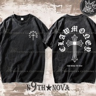 24h Shipping N9THNOVA Chrome Hearts Cross Print Washed Cotton Oversized Streetwear Tee 9