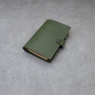手帳 筆記本 牛皮 A6 手札 客製禮物 抹茶綠 活頁