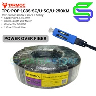 Tarmoc TPC-POF-1C3S-SC/U-SC/U-250 Black | Preconnectorized Drop Cable with POF 250 Meters