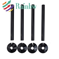 RAINBBWW~4PCS PVC Black Radiator Pipe Covers and Collars 15mm x 300mm for Home Decoration