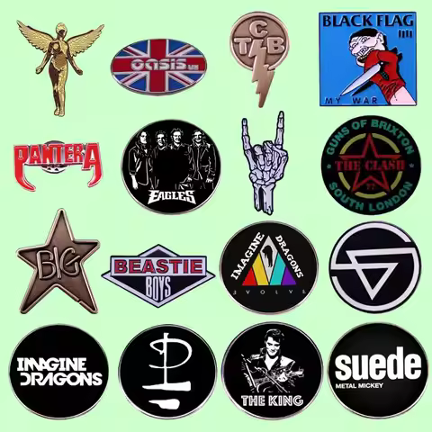 Luxury Pin Worldwide Trend Band Badge Gather Metal Enamel Brooch European And American Rank Series A