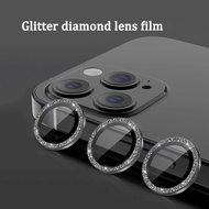 lens Diamond  Camera  protector Ring metal alloy glass back  IPHONE 15 PRO MAX 15 PLUS 12 11 MINI  镜头钻石相机保护环