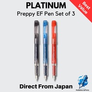 Platinum Fountain Pen Preppy EF 02EF PSQ-400# Set of 3 Japan Authentic