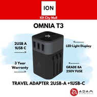 ADAM elements OMNIA T3 Travel Adapter | 3 Year Warranty