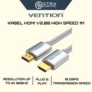 CABLE HDMI Vention Cable High Speed Cotton Braided HDMI v.2.0/b 4K - 1 Meter