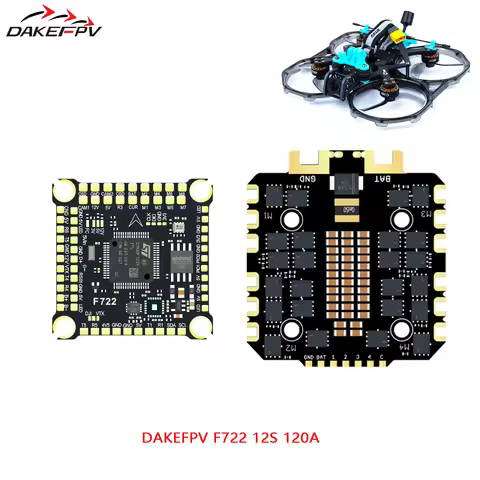 DAKEFPV F722 Flight Control FC 3-12S 100A 120A 4in1 ESC F722 STACK 30x30mm ICM42688 Gyro For Remote 