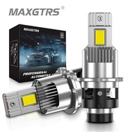 MAXGTRS ชุดแปลง D4R D4S 2x D2R D2S ไฟหน้ารถมอเตอร์ไซค์แบบ LED 6000K ชุดแปลงสีขาวปลั๊กแอนด์เพลย์ไฟ HI