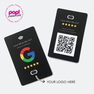 Google Business QR Code NFC Review Card Restaurant Shop Tap Scan Custom Logo