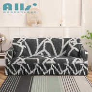 Sofa Cover Dark Color 1/2/3/4 Seater I L-Shape Slipcover Anti-Skid Stretch Protector Couch Cover With Skirt