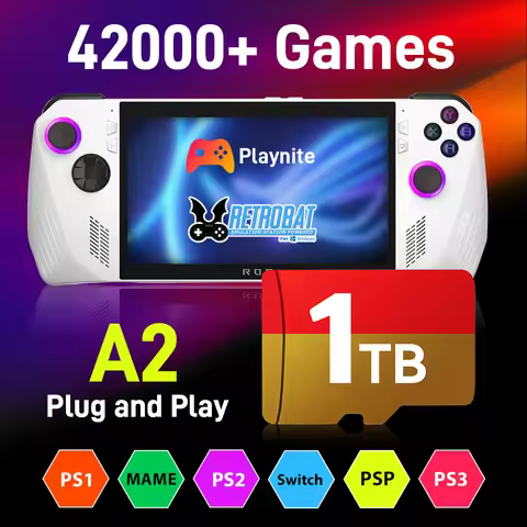 1TB Game Card with 42000+ Retro/AAA Games&50+ Emulators for Switch/PS3/2/1/N64 for ROG ALLY/ Win Han