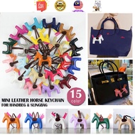 (READY STOCK🐎) Premium Quality MINI RODEO HORSE LEATHER KEYCHAIN Pony Handmade Tied for Handbag Cros