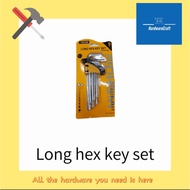 [HardwareCraft] 9pcs Allen Wrench Set Key (SHORT ARM Hex Key Set 1.5mm to 10mm)