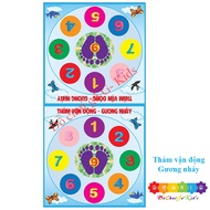 Jumping mirror exercise mat for 2 players