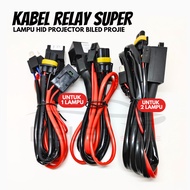 MERAH ORIGINAL BILED RELAY CABLE AND HID MOTOR RELAY | H4 MOTORCYCLE HID CABLE SET RED CABLE | CABLE