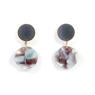 Denni Round Shaped Resin Drop Earrings