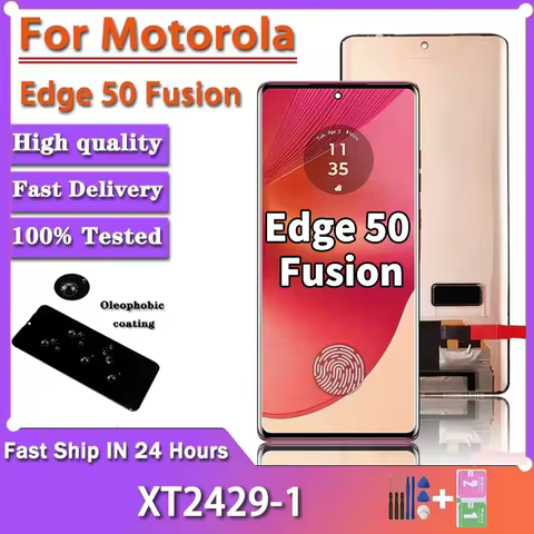 6.7"AMOLED LCD For Motorola Edge 50 Fusion LCD Display Touch Screen Digitizer For Moto Edge 50 Fusio