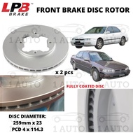 LPB FULLY COATED FRONT BRAKE DISC ROTOR HONDA ACCORD SM4 CB1 CB3 CB4 2.0 SV4 CD4 CD5 CD7 2.2 CE4 CE5