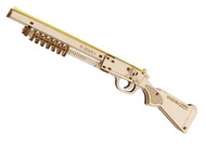 木制橡筋散彈槍 RMT-870 機械齒輪3D立體模型 DIY STEM 手動電動木製環保益智自制模型 波蘭製造