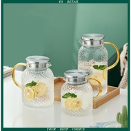 Water pitcher Borosilicate glass jug Hammer pattern jug Water jug Tempayan air Jag air Kendi air bor