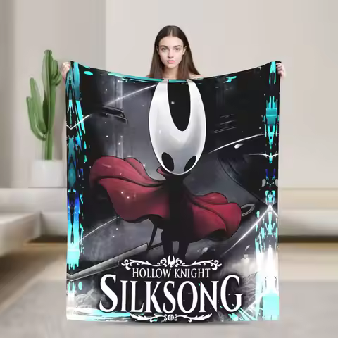 Hollow Knight Silksong Hornet Blanket Fleece Decoration Breathable Super Soft Throw Blanket for Sofa