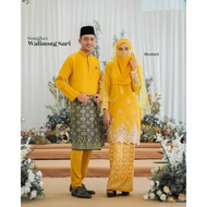 SET NIKAH BAJU KURUNG MODEN WALINONG SARI IN MUSTARD YELLOW  | BAJU KURUNG SONGKET | KURUNG LACE SUL