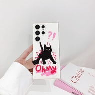 เคสโทรศัพท์รูปแมวการ์ตูนสำหรับ Samsung S25 Ultra ป้องกันการตกหล่นแบบโปร่งใสสไตล์เกาหลีและญี่ปุ่นสำหร