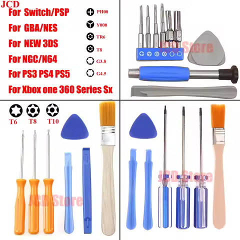 For Xbox One 360 Series PS3 PS4 PS5 Screwdriver Set Opening Tool Kit Repair Parts For Switch GBA SP 