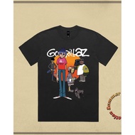 Gorillaz Band Graphic T-Shirt Music Fan Merch Cartoon Rock Style Unisex Casual Cotton Short Sleeve T