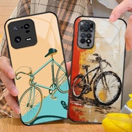 BIKE Cycling Art 02 Glass Phone Case For Xiaomi POCO X3 X4 GT NFC X5 X6 PRO 5G F3 F4 F5 M3 M4 M5 M6 