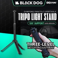 BLACKDOG Outdoor Retractable Tripod Stand Small Portable Light Stand Table Tripod Camping Lampu Comp
