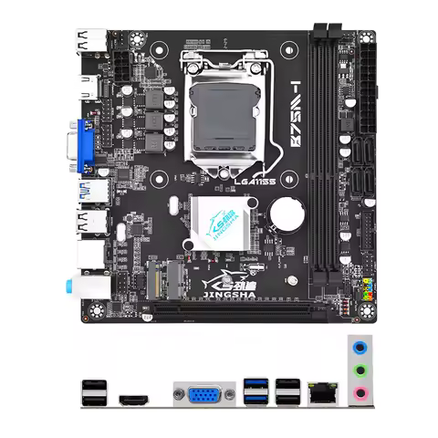 Juego de placa base B75 LGA 1155 con CPU i5 3470 y 1*8GB DDR3 1600MHZ RAM de escritorio NVME M.2 + W