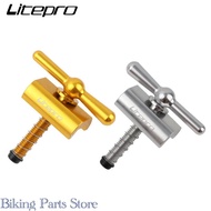 Litepro Hinge Clamp Plate With Magnet C Buckle for Brompton Magnetic Button C Anodized Bicycle Accessories