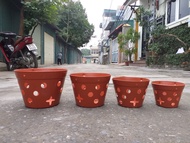 Combo 3 cái 5 cái 10 cái Chậu nhựa trồng lan loại đẹp - chậu giả gốm đủ các size F14.5 đến F27